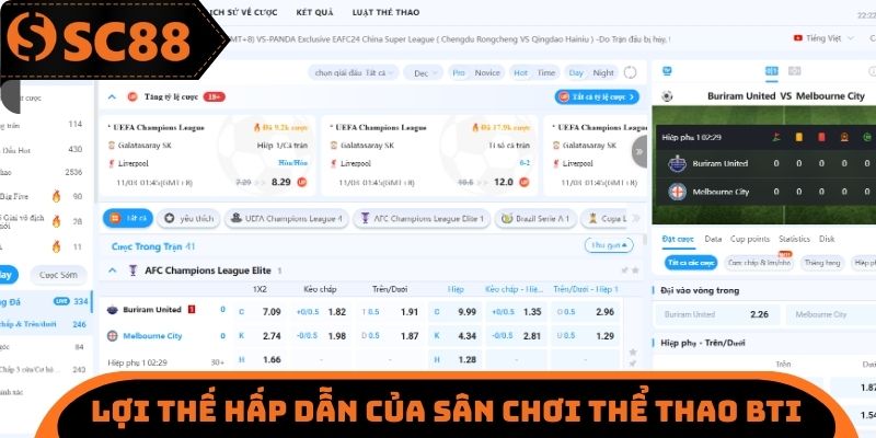 Thể Thao BTI SC88 - Đa Dạng Các Bộ Môn Cá Cược Khác Nhau